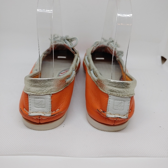 Sperry top sider orange and white boat shoe - Picture 4 of 8
